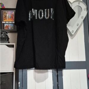 Forever 21 Black Graphic Tee